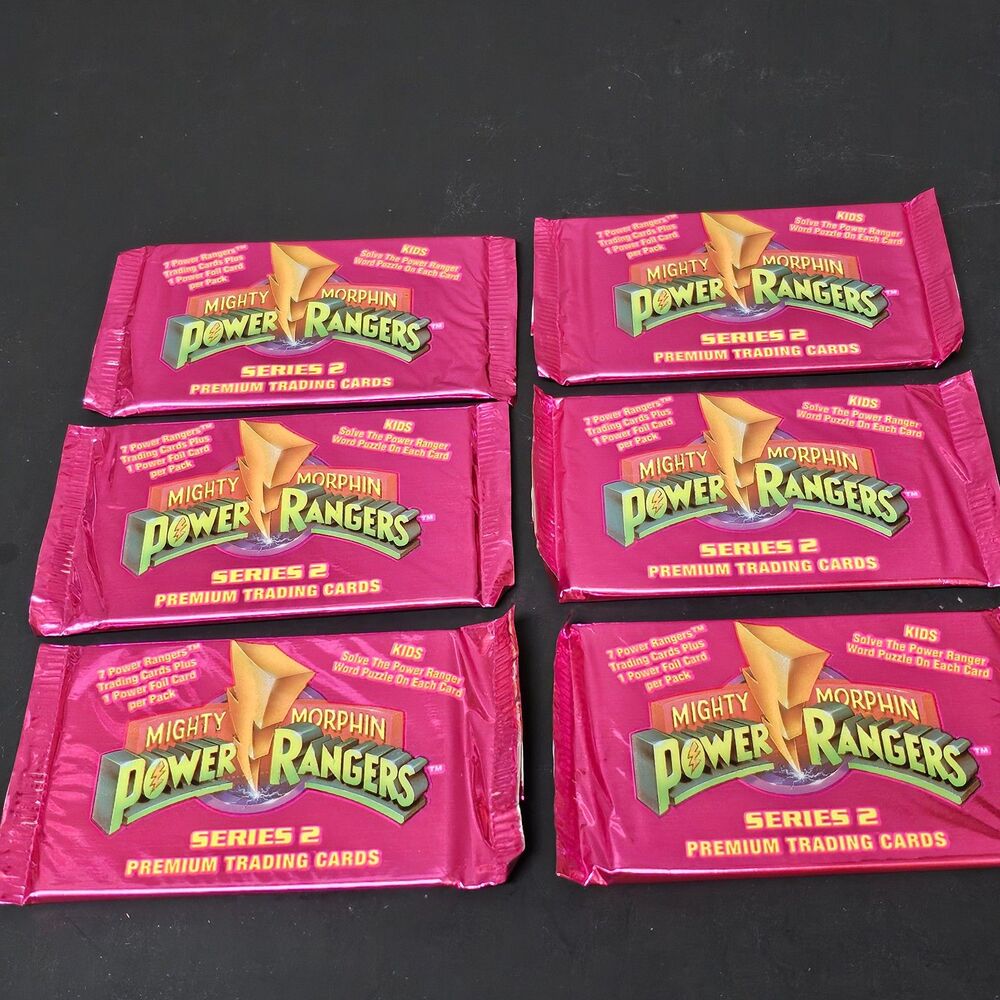 Mighty Morphin Power Rangers Series 2 Premium Trading Cards 6 Packs NIP 1994